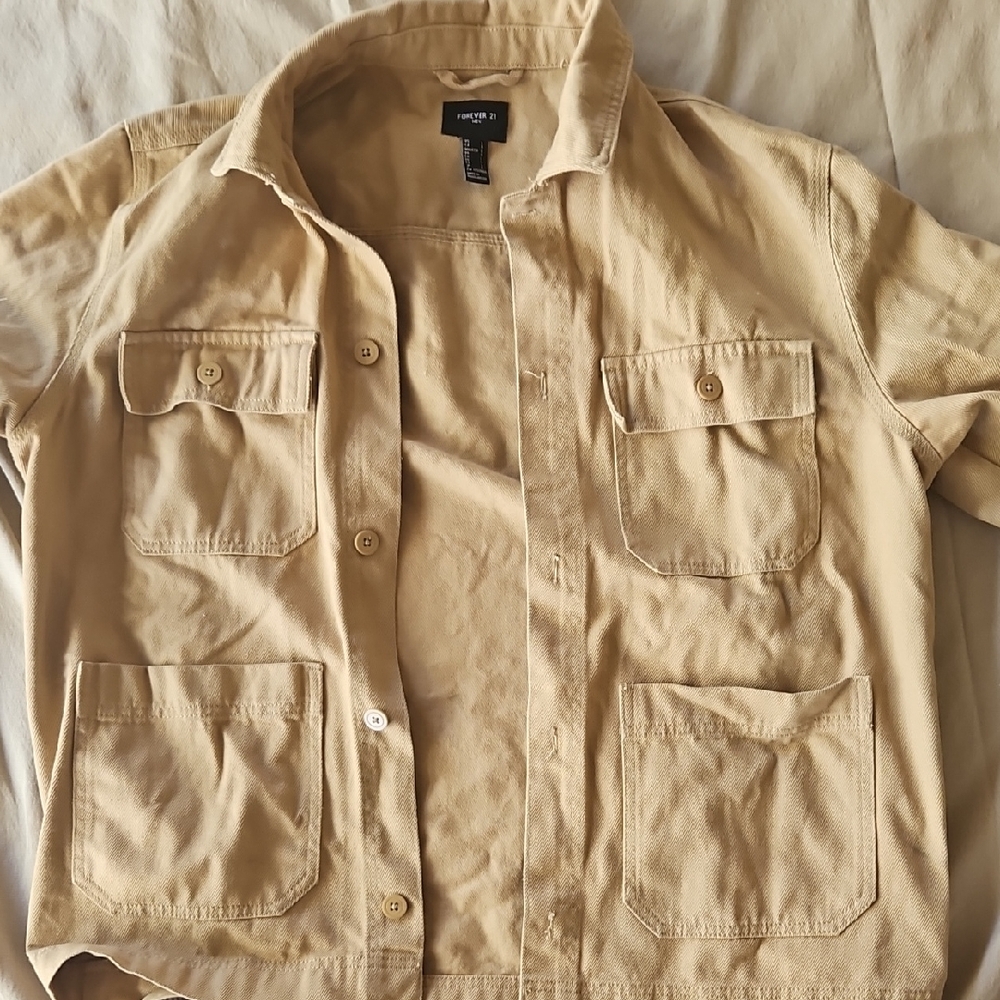 Forever 21 Tan Shirt Jacket